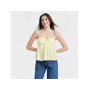 Universal Thread Light Yellow Cami Tank Strappy Top